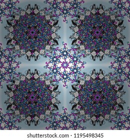 Vector colored design abstract mandala sacred geometry illustration on a neutral, black and gray colors.