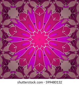 Vector colored design abstract mandala sacred geometry illustration on a colorful background.