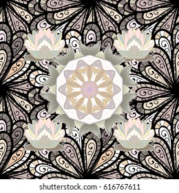 Vector colored design abstract mandala sacred geometry illustration on a background.