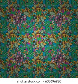 Vector colored design abstract mandala sacred geometry illustration on a white background.