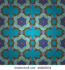 Vector colored design abstract mandala sacred geometry illustration on a colorful background.