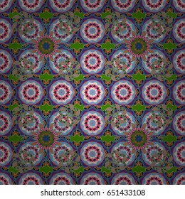 Vector colored design abstract mandala sacred geometry illustration on a background.