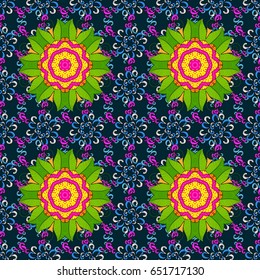 Vector colored design abstract mandala sacred geometry illustration on a background.