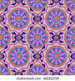 Vector colored design abstract mandala sacred geometry illustration on a colorfil background.