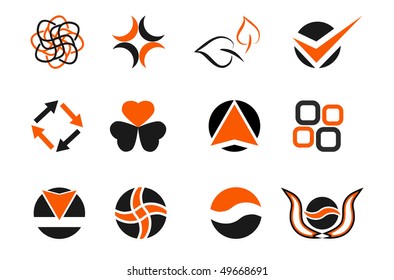 vector colored design elements set