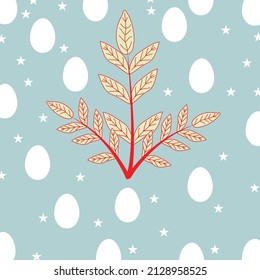 Vector colored easter eggs cartoon seamless pattern for Easter holidays on pink background, pattern egg, star, moon  Vector illustration EPS 10