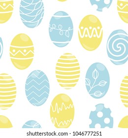 Vector colored easter eggs seamless pattern 