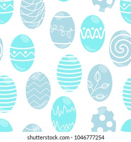 Vector colored easter eggs seamless pattern 