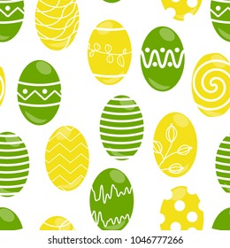 Vector colored easter eggs seamless pattern 