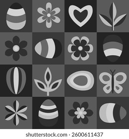 Vector - colored easter symbols seamless pattern.