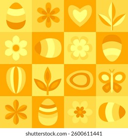 Vector - colored easter symbols seamless pattern.