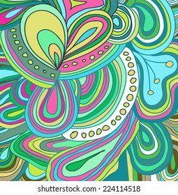 Vector colored floral abstract pattern