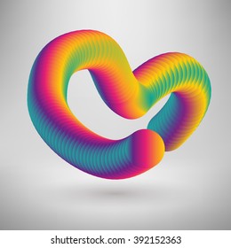 vector colored gradient blended heart icon design
