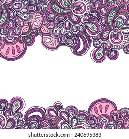 Vector colored hand drawn pattern.