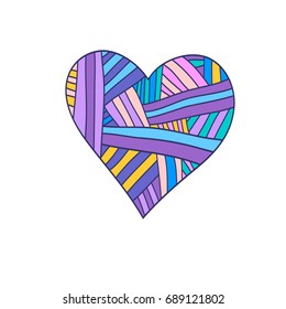 The vector colored heart