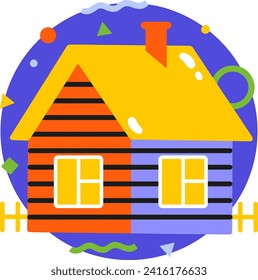 vector colored house icon with a very nice design