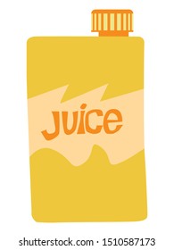 Vector, colored illustration of box of juice. Topics of food and drinks