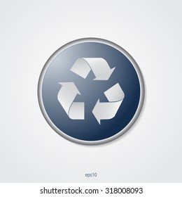 Vector colored illustration of logo recycling 3d