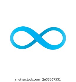 Vector colored infinity symbol. Isolated on white background background.