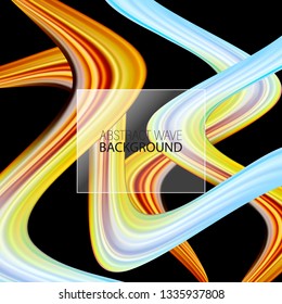 
Vector colored liquid flows on a black background.Abstract background.Element design.