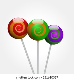 Vector colored lollipop