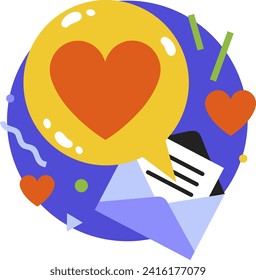 vector colored love icon with a very nice design