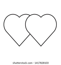 vector of colored love sign symbols