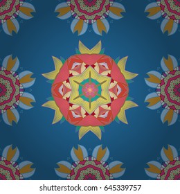 Vector colored Mandala. Ornament invitation card Vintage decorative elements on a white background. Tribal, Boho, Bohemian style, for flash tattoo.