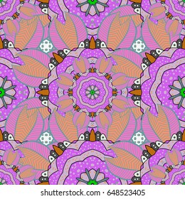 Vector colored Mandala. Ornament invitation card Vintage decorative elements on a white background. Tribal, Boho, Bohemian style, for flash tattoo.