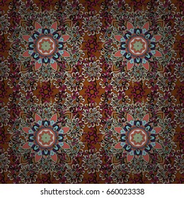 Vector colored Mandala. Ornament invitation card Vintage decorative elements on a background. Tribal, Boho, Bohemian style, for flash tattoo.