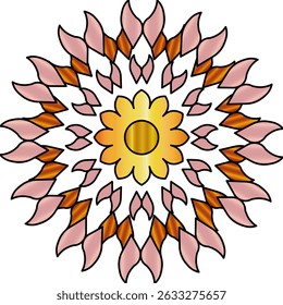 Vector Colored Mandala Round Colored Mandala Design
