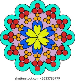 Vektor bunte Mandala Runde bunte Mandala Design
