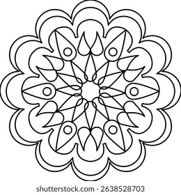 Vector Colored Mandala Round Colored Mandala Design 