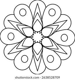 Vector Colored Mandala Round Colored Mandala Design 
