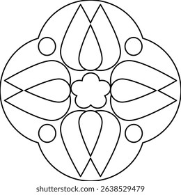 Vector Colored Mandala Round Colored Mandala Design
