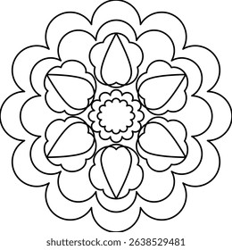 Vector Colored Mandala Round Colored Mandala Design