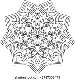 Vector Colored Mandala Round Colored Mandala Design 