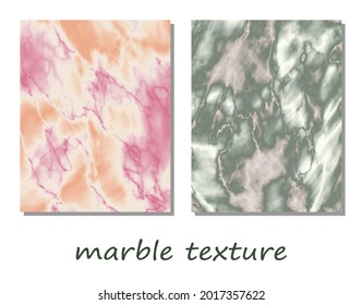 Vector colored marble textures. Tracing.