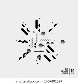 Vector colored minimalistic geometrical composition with futuristic style