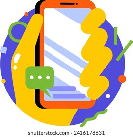 ícono de teléfono móvil de color vectorial con un diseño muy agradable