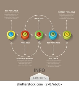 Vector colored numbers (elements for design and business)