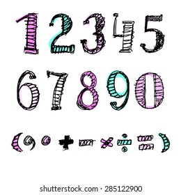 Vector colored numerals