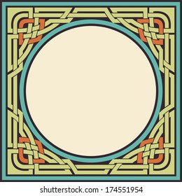 vector colored ornamental celtic frame