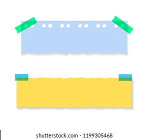 Vector Colored Paper, Isolated on White Background Illustrations.
