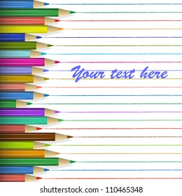 Vector colored pencils