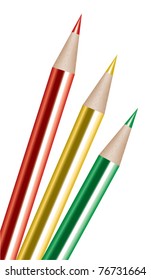 vector colored pencils