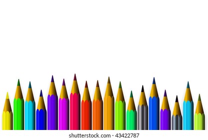 vector colored pencils background