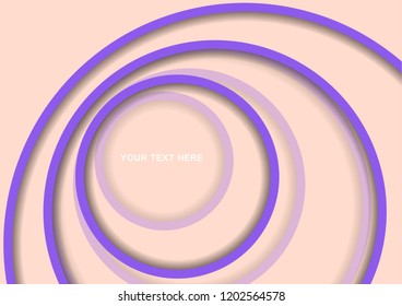 Vector colored rings with shadow. Abstract vector background.
