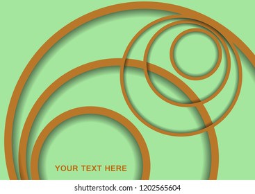 Vector colored rings with shadow. Abstract vector background.