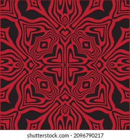 Patrón de ornamento floral sin vectores, textura con estilo geométrico. Resumen Tile retro adorno para tela, papel pintado, Impresión decorativa, interior.